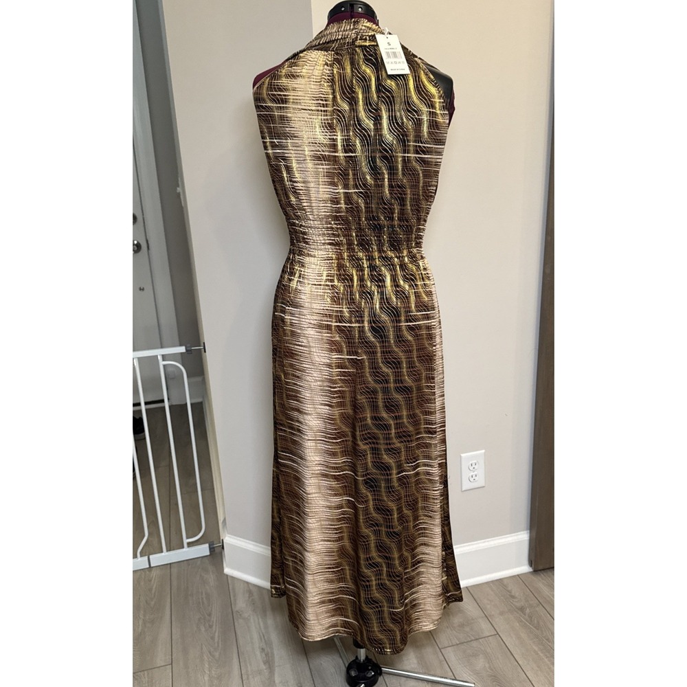 NWT Seven Islands Sleeveless maxi dress Womens S Brown Gold Animal Print Resort - Picture 6 of 16